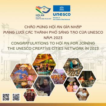 Thông tin Hội An gia nhập Mạng lưới các thành phố sáng tạo  của Unesco năm 2023